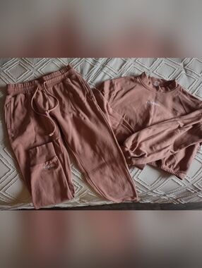 Feminine Rose Track Joggers for Women - Dusty Rose